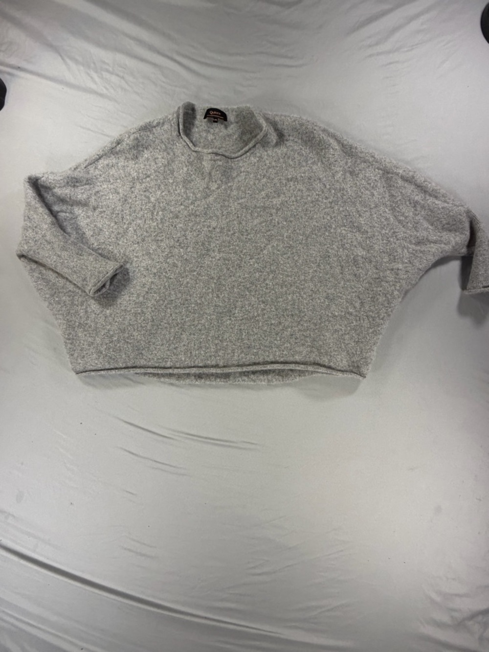 Quince Heather Grey Mongolian Cashmere Batwing Sweater Women's Size L/XL